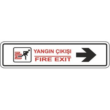 Extra Fix 7x24 cm Pvc Sağ Yangın Çıkışı Levhası