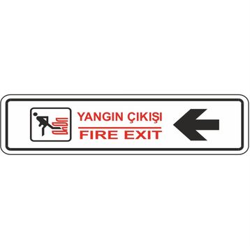 Extra Fix 7x24 cm Pvc Sol Yangın Çıkışı Levhası