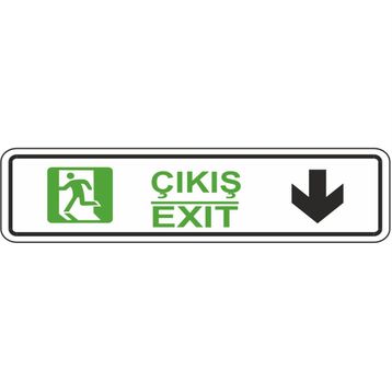 Extra Fix Pvc Çıkış-Devam Uyarı Levhası