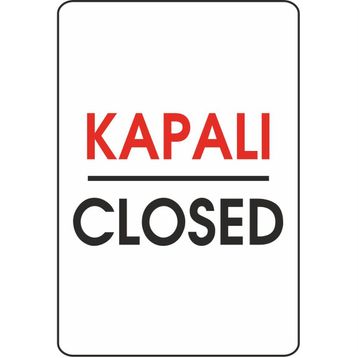 Extra Fix Pvc Kapalı-Closed Uyarı Levhası