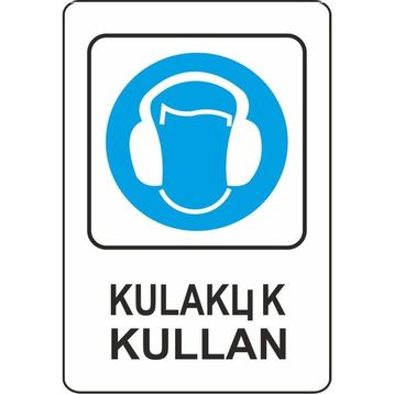 Extra Fix Pvc Kulaklık Kullan Uyarı Levhası