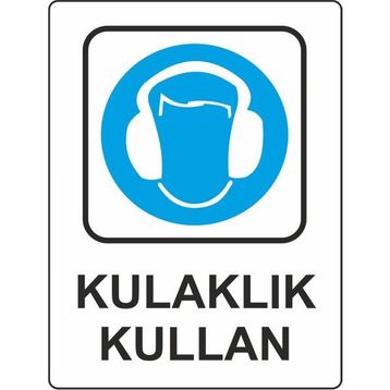 Extra Fix Pvc Kulaklık Kullan Uyarı Levhası