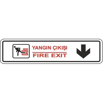 Extra Fix Pvc Yangın Çıkışı Devam Uyarı Levhası