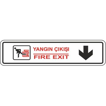 Extra Fix Pvc Yangın Çıkışı Devam Uyarı Levhası