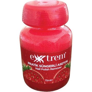 Extrem Çilek Kokulu 75 ml Pratik Süngerli Aseton