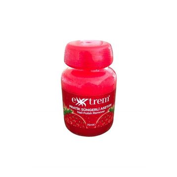 Extrem Çilek Kokulu 75 ml Pratik Süngerli Aseton