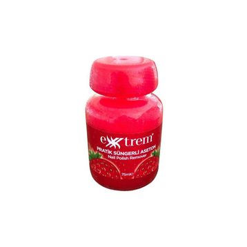 Extrem Çilek Kokulu 75 ml Pratik Süngerli Aseton