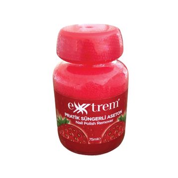 Extrem Çilek Kokulu 75 ml Pratik Süngerli Aseton