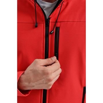 Exuma 2311100 Kırmızı Yağmur Rüzgar Geçirmez Softshell Özellikli Erkek Mont