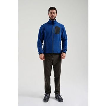 Exuma 2312003 Vişne Royal Blue Tam Fermuarlı Erkek Polar