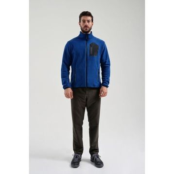 Exuma 2312003 Vişne Royal Blue Tam Fermuarlı Erkek Polar