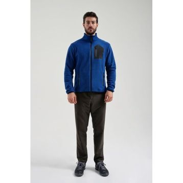 Exuma 2312003 Vişne Royal Blue Tam Fermuarlı Erkek Polar