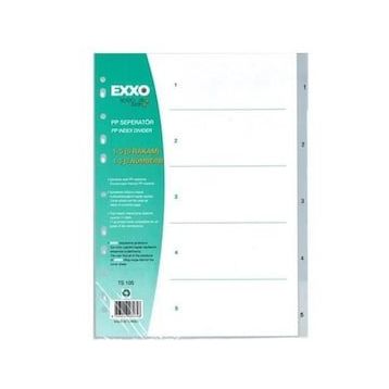 Exxo 1-5 TS105 A4 Rakamlı Plastik Seperatör
