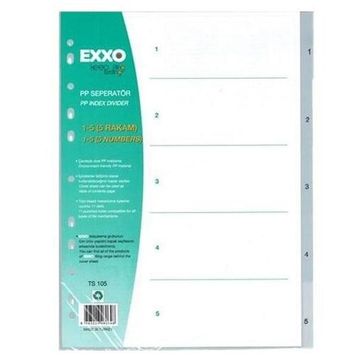 Exxo 1-5 TS105 A4 Rakamlı Plastik Seperatör