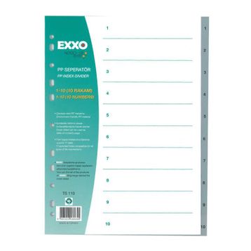 Exxo TS110 Pp 1-10 Rakam Ayraç Seperatör