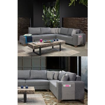 Eymense Loft Gri Köşe Koltuk Takımı