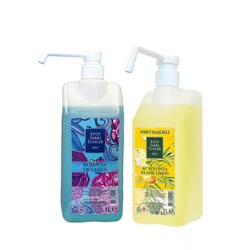 Eyüp Sabri Tuncer 1 lt Okyanus+1 lt Sprey Başlıklı Klasik Limon Kolonyası