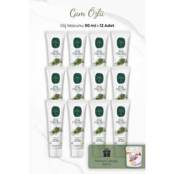 Eyüp Sabri Tuncer 12x90 ml Doğal Çam Özlü Diş Macunu + Kulak Çubuğu