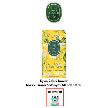 Eyüp Sabri Tuncer 150'li Klasik Limon Kolonyalı Mendil