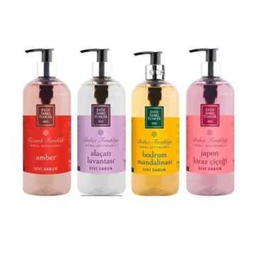 Eyüp Sabri Tuncer 4x500 ml Amber + Lavanta + Kiraz Çiçeği + Mandalina Sıvı Sabun