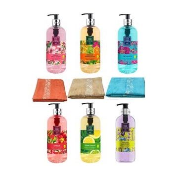 Eyüp Sabri Tuncer 500 ml 6 lı Set Sıvı Sabun + 3 Adet El ve Yüz Havlusu