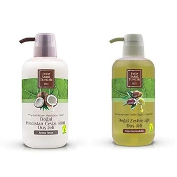 Eyüp Sabri Tuncer 600 ml Doğal Hindistan Cevizi Sütlü+ 600 ml Zeytinyağlı Duş Jeli