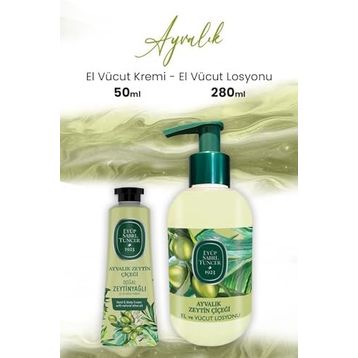 Eyüp Sabri Tuncer Ayvalık Zeytin Vücut Losyonu 280 ml ve 50 ml El Vücut Kremi