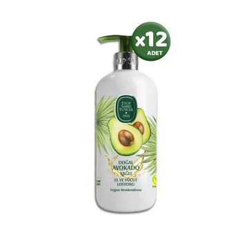Eyüp Sabri Tuncer Doğal Avokado Yağlı 12x500 ml El ve Vücut Losyonu