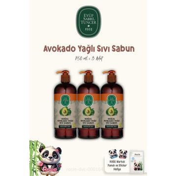 Eyüp Sabri Tuncer Doğal Avokado Yağlı ve Zeytinyağlı 3x750 ml Sıvı Sabun Seti