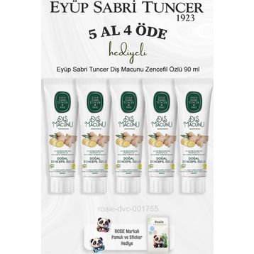 Eyüp Sabri Tuncer Doğal Zencefil Özlü 5x90 ml Diş Macunu