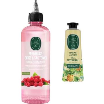 Eyüp Sabri Tuncer Hawai Ananas 50 ml El Vücut Kremi + 500 ml Frambuazlı Sirke Saç Toniği