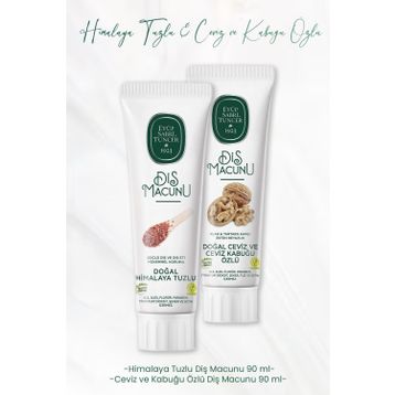 Eyüp Sabri Tuncer Himalaya Tuzlu 90 ml Diş Macunu + Ceviz ve Kabuğu Özlü 90 ml Diş Macunu