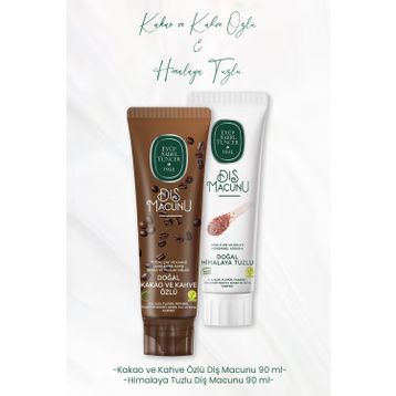 Eyüp Sabri Tuncer Kakao ve Kahve Özlü 90 ml Diş Macunu + Himalaya Tuzlu 90 ml Diş Macunu