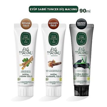 Eyüp Sabri Tuncer Misvak + Karanfil + Bambu 3x90 ml Diş Macunu