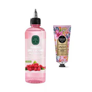 Eyüp Sabri Tuncer Silky Touch 50 ml El Vücut Kremi + 500 ml Frambuazlı Sirke Saç Toniği