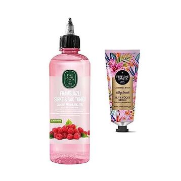 Eyüp Sabri Tuncer Silky Touch 50 ml El Vücut Kremi + 500 ml Frambuazlı Sirke Saç Toniği