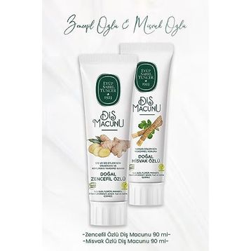 Eyüp Sabri Tuncer Zencefil Özlü 90 ml + Misvak Özlü 90 ml Diş Macunu