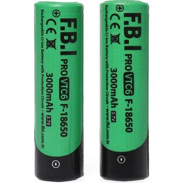 F.B.I VTC6 18650 3.7 V 3000 mAh 30 A Li-Ion Şarjlı Pil + Pil Taşıma Kutusu 2'li Set