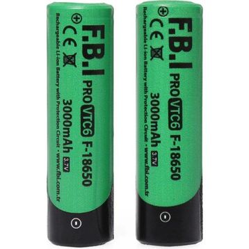 F.B.I VTC6 18650 3.7 V 3000 mAh 30 A Li-Ion Şarjlı Pil + Pil Taşıma Kutusu 2'li Set