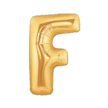F Harf Altın 100 cm Folyo Balon