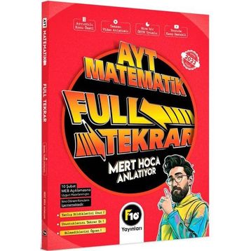 F10 Yayınları 2023 Mert Hoca AYT Matematik Full Tekrar Video Ders Kitabı