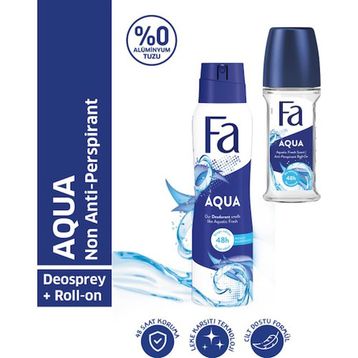 Fa Aqua 150 ml Sprey Deodorant + 50 ml Roll-On