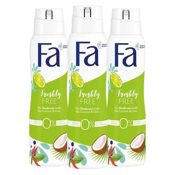 Fa Freshly Free Lime And Coconut 3x150 ml Kadın Sprey Deodorant
