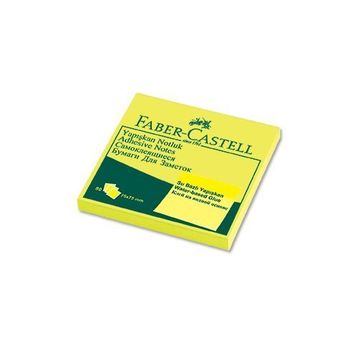 Faber-Castell 100 Sayfa 75x75 Fosforlu Sarı Yapışkanlı Not Kağıdı