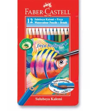 Faber-Castell 115929 Aquarel 12'li Kuru Boya Kalemi
