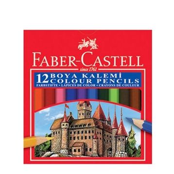 Faber Castell 12 Karton Yarım Boy Kutu Boya Kalemi