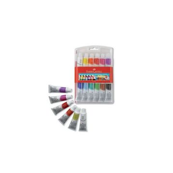 Faber Castell 12 ml 12 Renk Plastik Kutu Tüp Guaj Boya