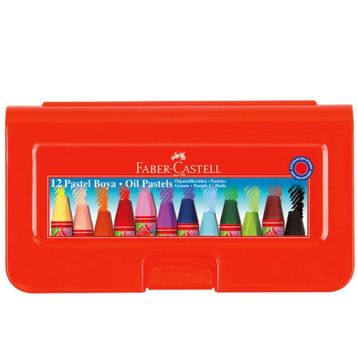 Faber Castell 12 Renk Altıgen Plastik Kutu Pastel Boya