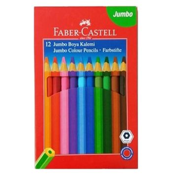 Faber Castell 12 Renk Jumbo Köşeli Kuru Boya