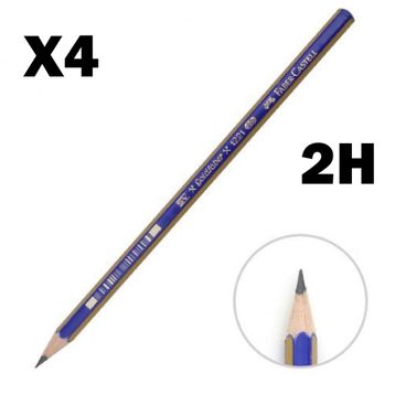 Faber Castell 1221 Dereceli 2H Kurşun Kalem 4'lü Set